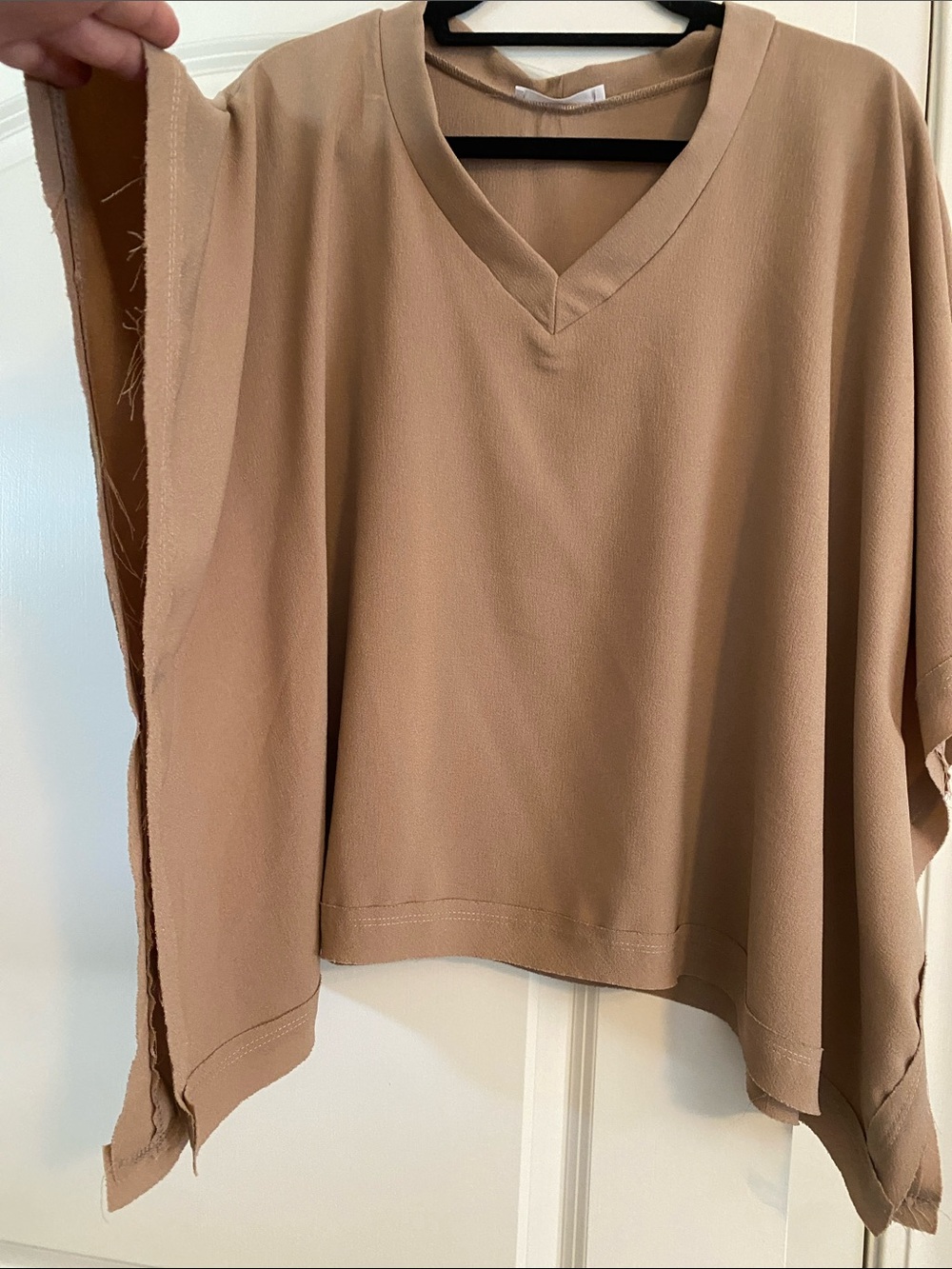 Ces Femme Relaxed V-Neck Tunic - Beige